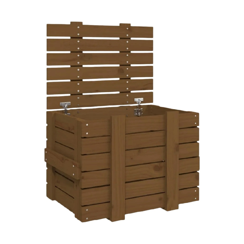 Coffre de rangement en bois pour extérieur et jardin - 80 x 60 x 60